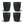 Muki 8oz Hiili 4 kpl - Huskee HUSKEE