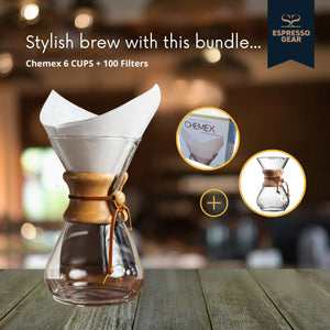 Chemex 6 kupillista + 100 suodatinta ESPRESSO GEAR