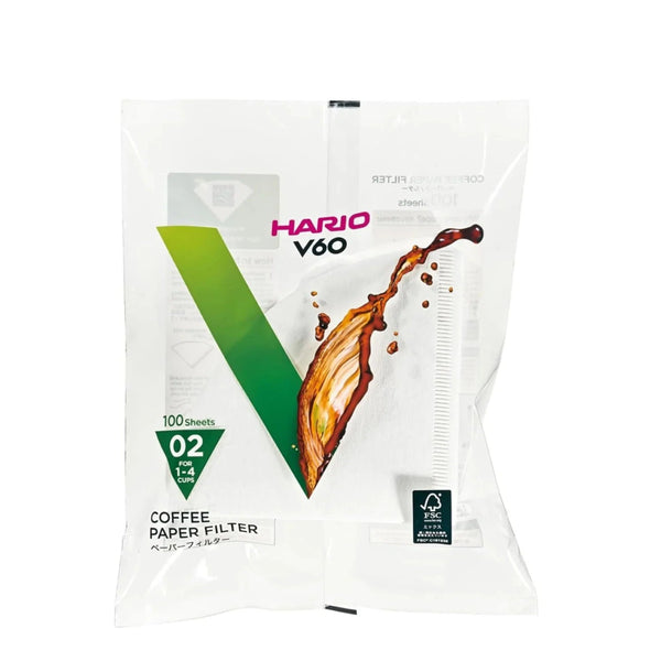 Hario V60 japanska filterpapper Size 02 - 100 pack - Barista och Espresso