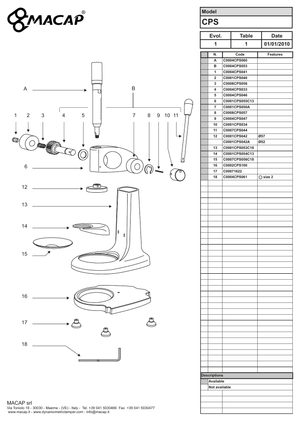 Macap CPS d.57,5 TAMPER DISC - Reservdel OEM nummer: C0001CPS042